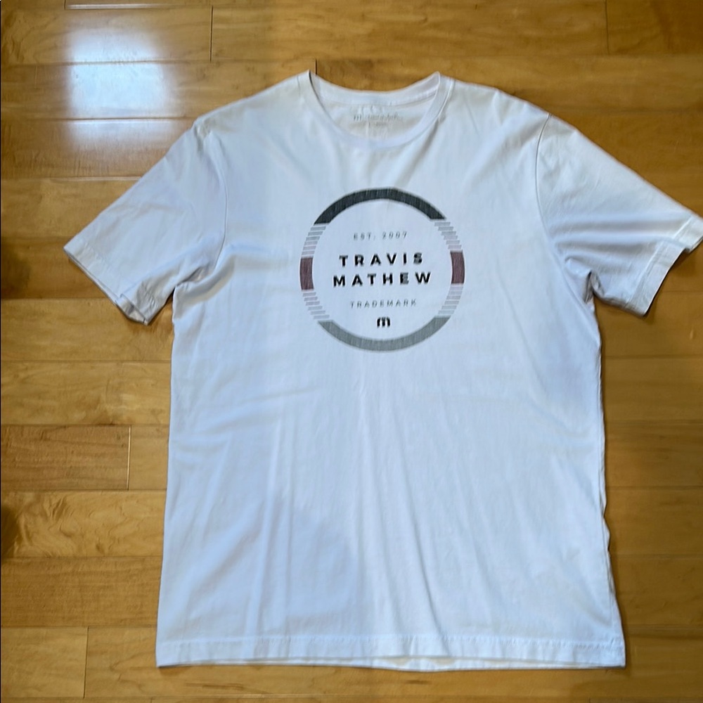 Travis Mathew White Graphic T-Shirt for Men